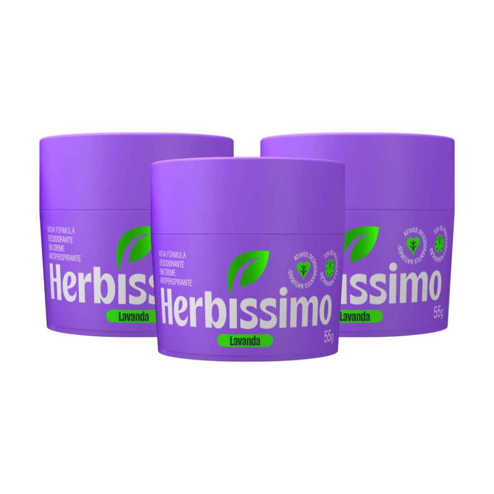 Herbíssimo | Kit Desodorante Creme Antitranspirante Vanilla