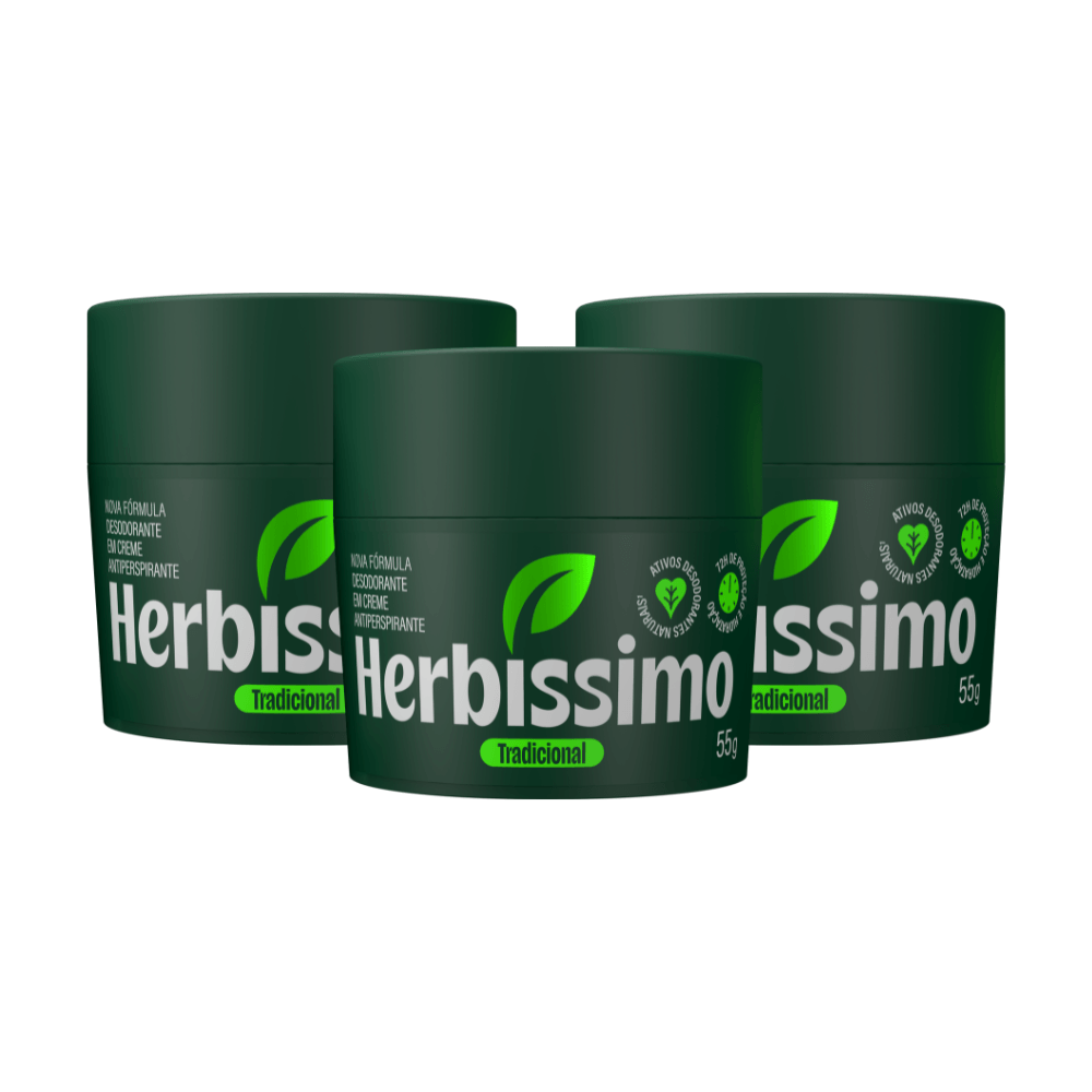 Herbíssimo | Kit Desodorante Creme Antitranspirante Neutro