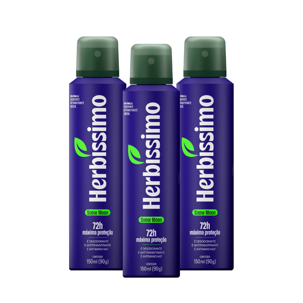 Herbíssimo | Kit Desodorante Aerosol Antitranspirante Herbíssimo