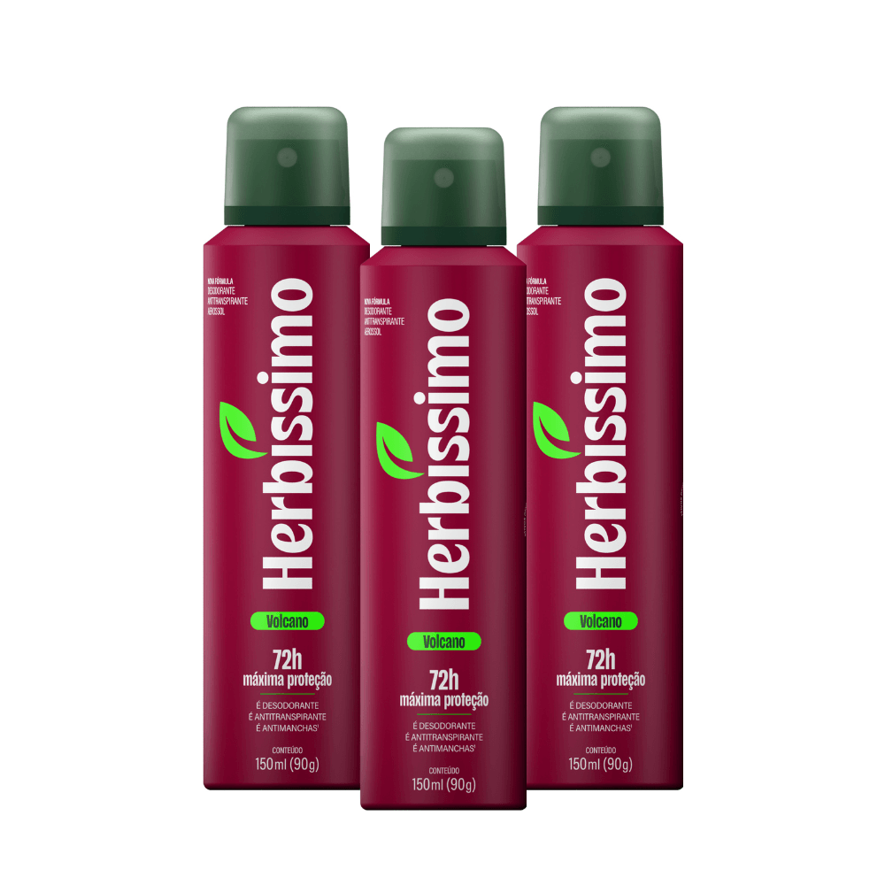 Herbíssimo | Kit Desodorante Aerosol Antitranspirante Herbíssimo